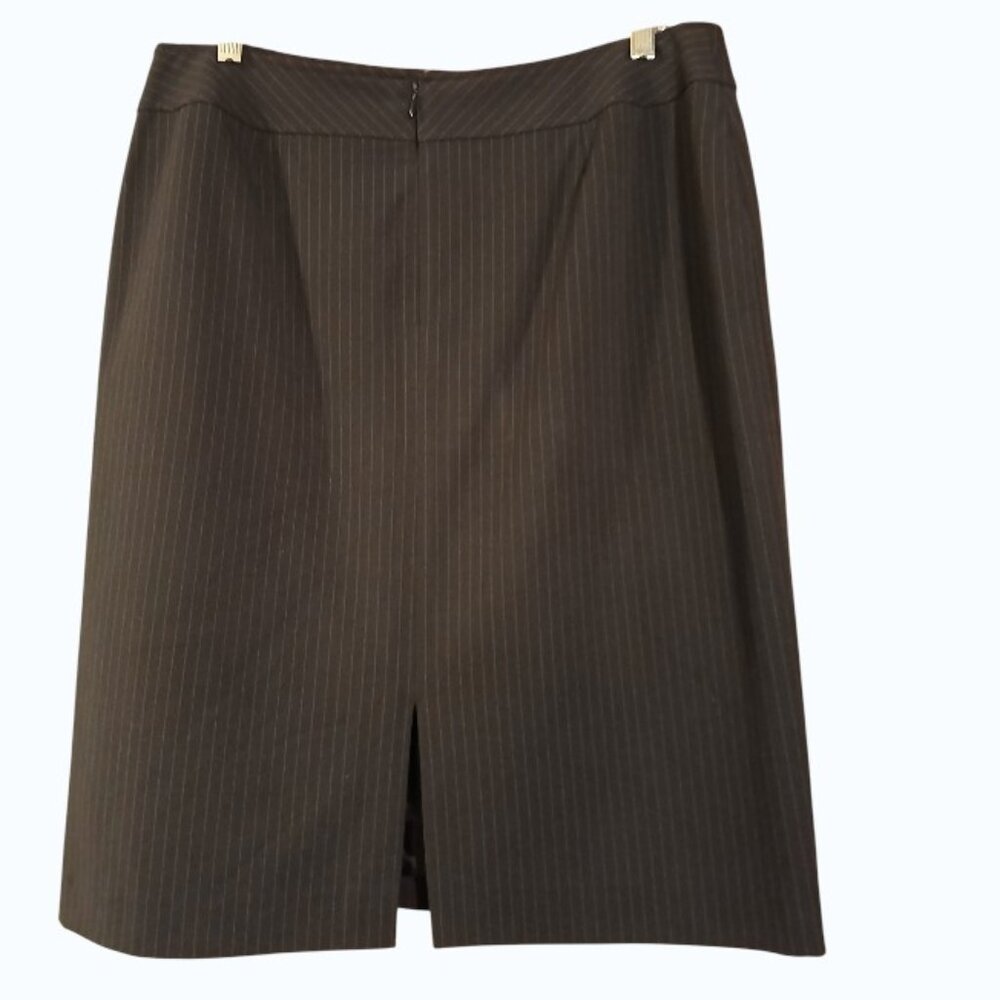 TAHARI Arthur S. Levine Black Pinstripe Professional Suit Blazer/Skirt EUC - Picture 6 of 16